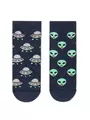 Хлопковые детские носки "веселые ножки" 461 темно-синий, , 20, CONTE-KIDS, - 1