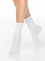 Меланжевые женские носки conte comfort 000 (без резинки) белый, , 39-41 (25-27), CONTE ELEGANT, - 1