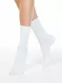 Удлиненные женские хлопковые носки active 000 белый, , 39-41 (25-27), CONTE ELEGANT, - 1