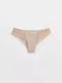 Трусы женские «бразилиана» из геометрического кружева и хлопка grafic lace lbr 1983 light almond, , 90/XS, CONTE ELEGANT, - 1