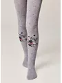 Колготки детские (рисунок) school​ 3280 брестские 1010 серый меланж, , 128-134 (20), БРЕСТСКИЕ, - 1