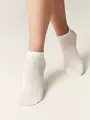 Короткие женские хлопковые носки classic 016 молочный, , 36-38 (23-25), CONTE ELEGANT, - 1