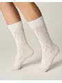 Хлопковые удлиненные носки conte active 623 молочный, , 36-38 (23-25), CONTE ELEGANT, - 1