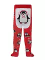 Новогодние колготки conte-kids new year "пингвин" 539 красный, , 62-74 (12), CONTE-KIDS, - 1