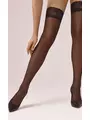 Чулки с кружевной каймой omsa malizia 40 cioccolata, , 3, OMSA, - 1