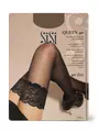 Чулки с кружевной резинкой sisi queen 40 moka, , 3, SISI, - 1