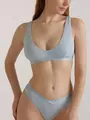 Бюстье в рубчик из вискозы active shape lbe 3183 pastel blue, , 170-96/L, CONTE ELEGANT, - 1