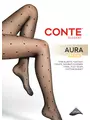 Колготки с геометрическим рисунком в горошек aura nero, , 4, CONTE ELEGANT, - 1