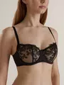 Бюстгальтер балконет naturel rb6128 черный, , 70D, CONTE ELEGANT, - 1
